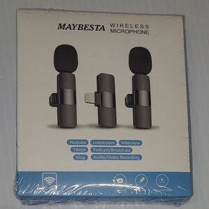 MAYBESTA Professional Wireless Lavalier Lapel Microphone for iPhone - A26